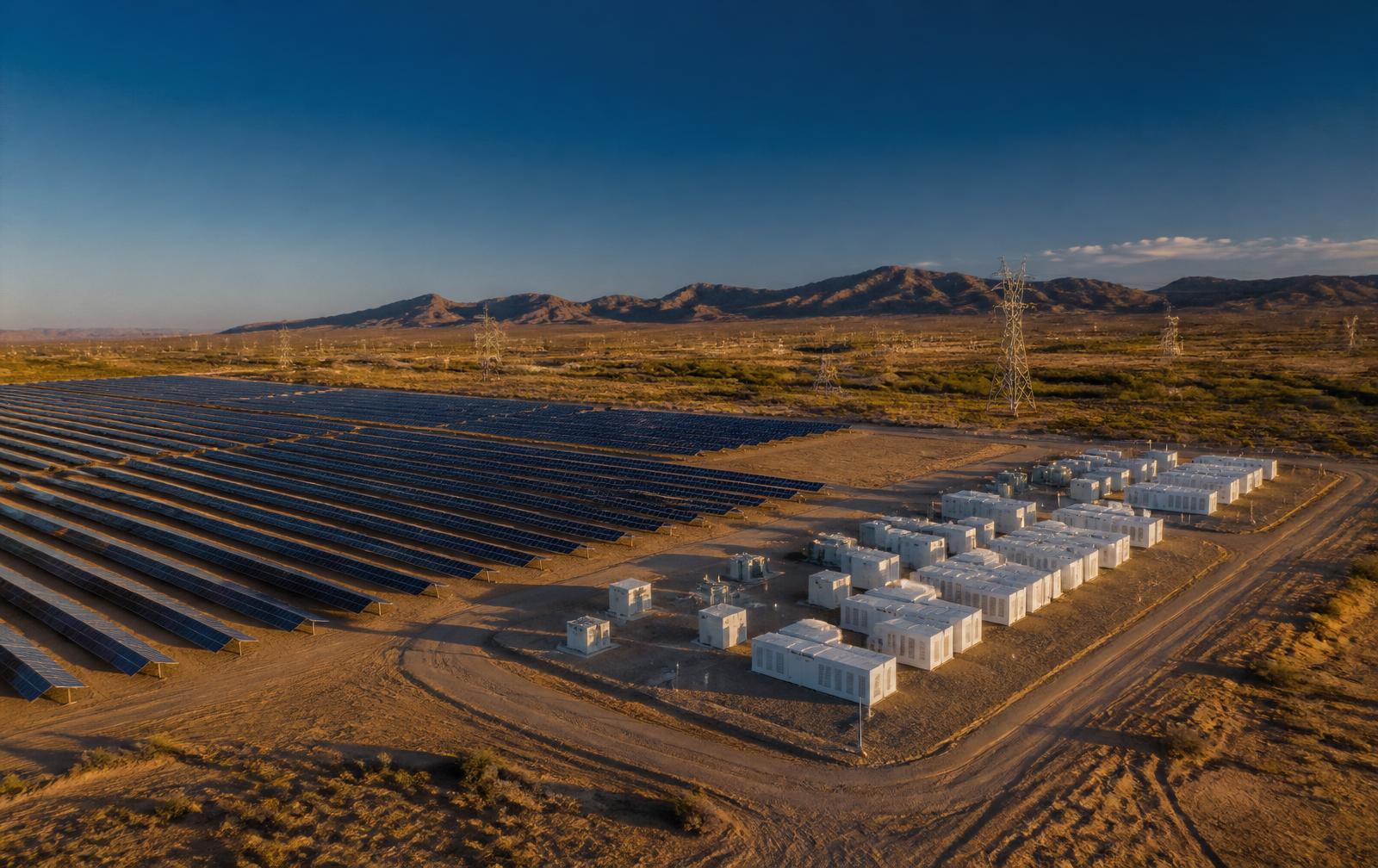 Co-located solar farm and battery energy storage in the US Southwest